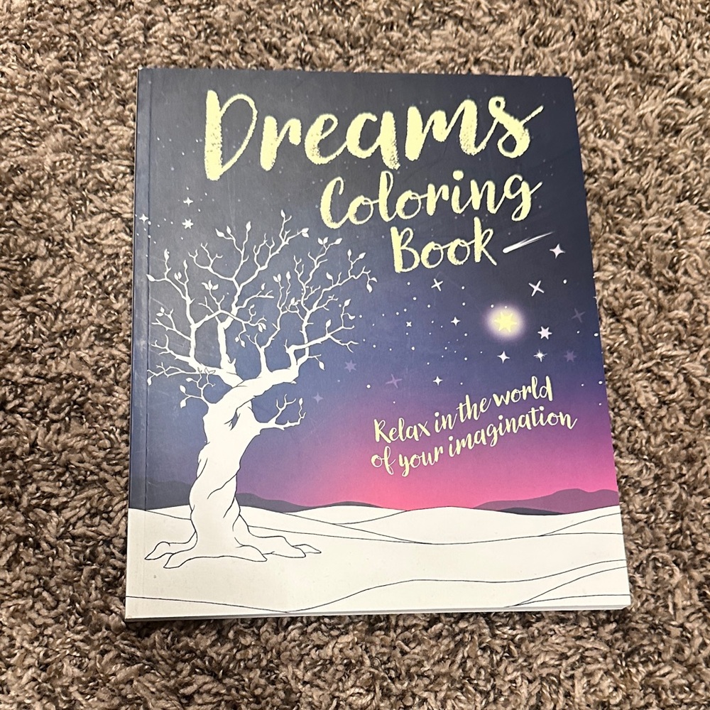 Dreams Coloring Book with Night Sky Design